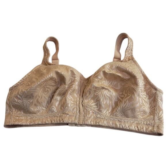 ZeroBound Tan Full Comfort Cushion Strap Coverage Wire Free Minimizer Bra 42DD - Picture 1 of 5